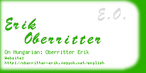 erik oberritter business card